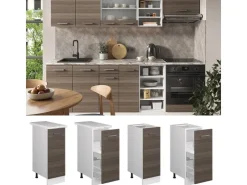 Discount Vicco Apothekerschrank R-Line Medizinschrank für die Küche Grau/Weiß 30 cm ohne Arbeitsplatte Edelgrau
