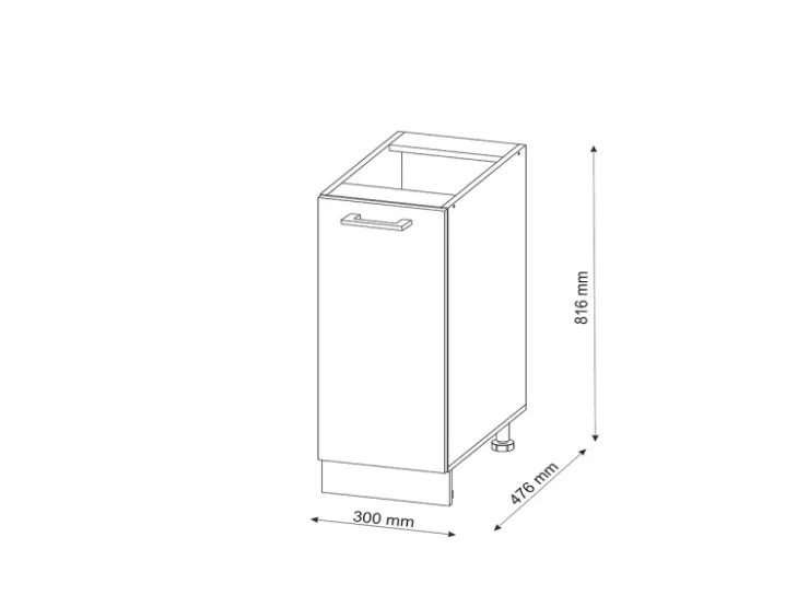 Discount Vicco Apothekerschrank R-Line Medizinschrank für die Küche Grau/Weiß 30 cm ohne Arbeitsplatte Edelgrau