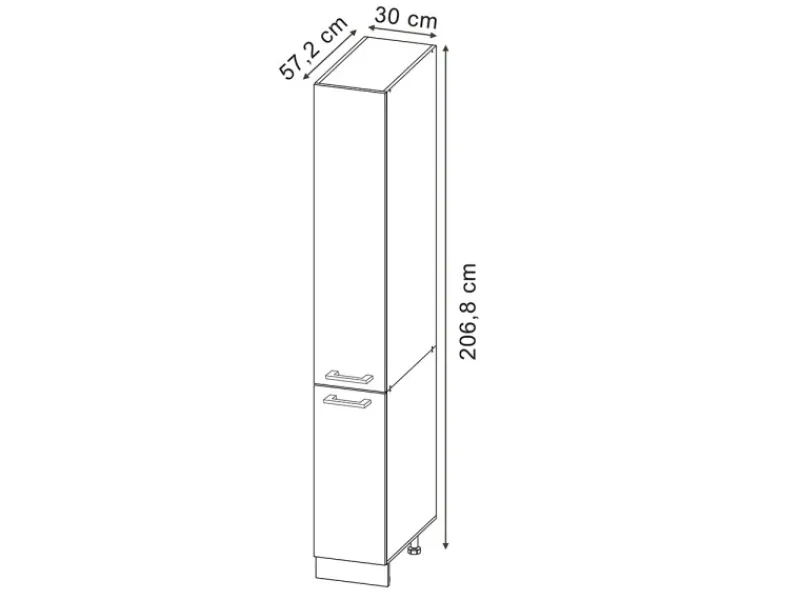 Outlet Vicco Apothekerschrank R-Line Medizinschrank für die Küche Schwarz Hochglanz/Anthrazit 30 cm Küchenschränke