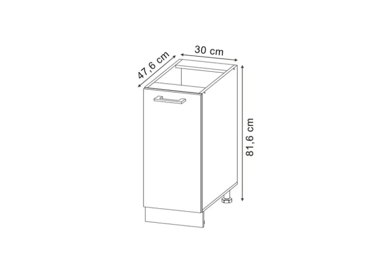 Küchenschränke<Vicco Apothekerschrank R-Line Medizinschrank für die Küche /Weiß 30 cm AP Anthrazit Beton