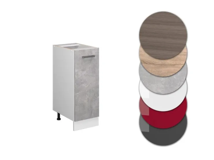 Küchenschränke<Vicco Apothekerschrank R-Line Medizinschrank für die Küche /Weiß 30 cm AP Anthrazit Beton