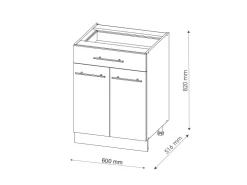 Best Vicco Badschrank Fame-Line -Gold Landhaus/Weiß 60 x 82 cm mit Schublade ohne Arbeitsplatte Grün