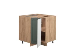 Küchenschränke<Vicco Eckunterschrank Fame-Line Grün-Gold Landhaus/Goldkraft Eiche 81 cm AP Anthrazit Dunkelgrün