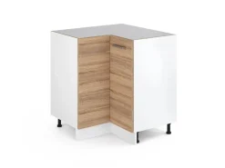 Best Vicco Eckunterschrank R-Line Küchen Eckschrank Sonoma/Weiß 76 cm ohne Arbeitsplatte Sonoma Eiche