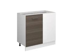 Online Vicco Eckunterschrank R-Line Küchen Eckschrank Grau/Weiß 86 cm ohne Arbeitsplatte Edelgrau