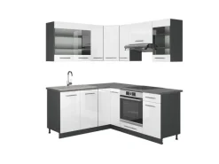 Online Vicco Fame-Line Eckküche /Anthrazit 160 x 190 cm AP Anthrazit ohne E-Geräte Winkelküchen