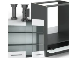Online Vicco Fame-Line Eckküche /Anthrazit 160 x 190 cm AP Anthrazit ohne E-Geräte Winkelküchen