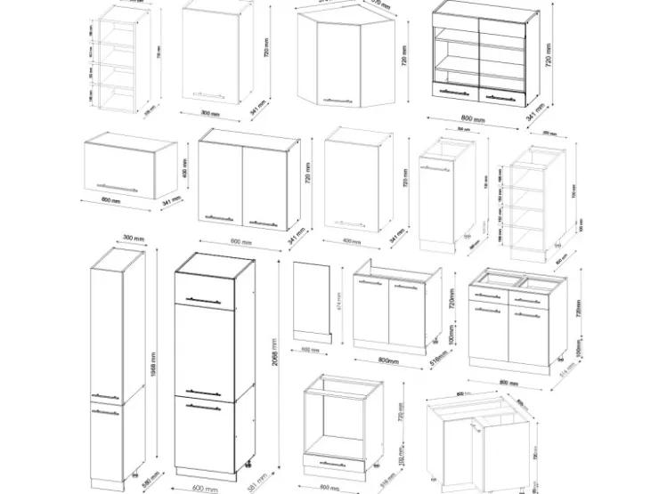 Winkelküchen<Vicco Fame-Line Eckküche Weiß Hochglanz/Goldkraft Eiche 347 x 257 cm ohne Arbeitsplatte ohne E-Geräte Hochglanz Weiß