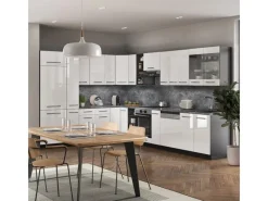 Clearance Vicco Fame-Line Eckküche /Anthrazit 347 x 257 cm AP Eiche ohne E-Geräte Herde|Winkelküchen