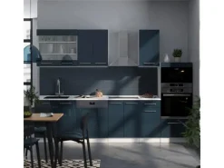 Discount Vicco Fame-Line Küchenschränke Hochglanz/Weiß 300 cm mit HochschrankAP Anthrazit ohne E-Geräte Küchenschränke
