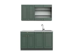 Online Vicco Fame-Line Küchenschränke -Gold Landhaus/Anthrazit 140 cm AP Marmor ohne E-Geräte Single-Küchen|Einbauküchen