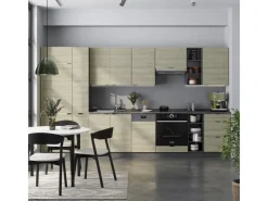 Discount Vicco Fame-Line Küchenzeile Eiche Paneel/Anthrazit 355 cm AP Anthrazit ohne E-Geräte Einbauküchen