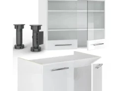 Vicco Fame-Line Küchenzeile 240 cm ohne Arbeitsplatte ohne E-Geräte Kühlschränke