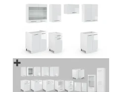 Vicco Fame-Line Küchenzeile 240 cm ohne Arbeitsplatte ohne E-Geräte Kühlschränke