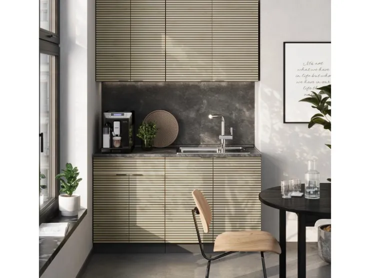 Single-Küchen<Vicco Fame-Line Singleküche Eiche Paneel/Anthrazit 140 cm ohne Arbeitsplatte ohne E-Geräte Brauhaus Eiche