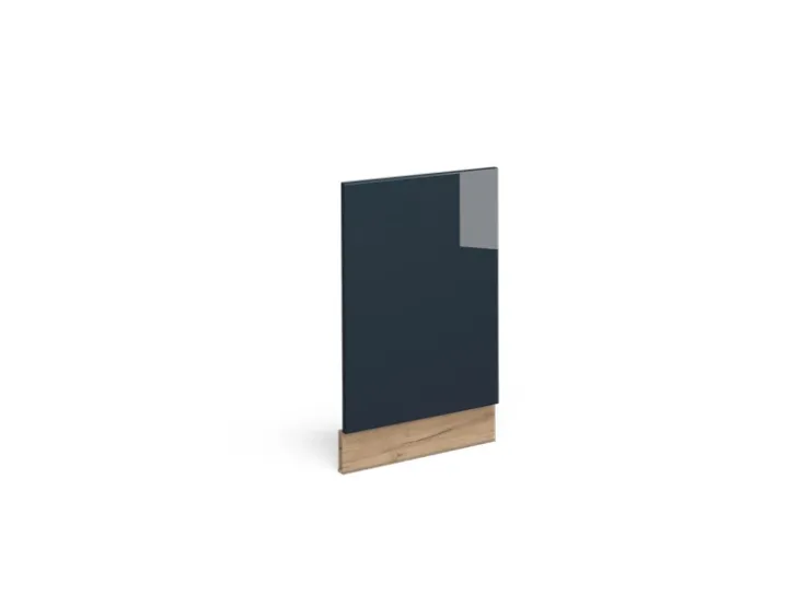Clearance Vicco Frontblende Fame-Line Hochglanz 45 cm ohne Arbeitsplatte mit Goldkraft Eiche Korpus Dunkelblau