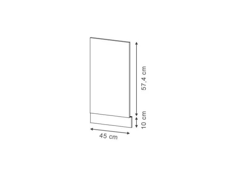 Clearance Vicco Frontblende Fame-Line Hochglanz 45 cm ohne Arbeitsplatte mit Goldkraft Eiche Korpus Dunkelblau