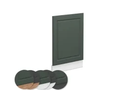 Einbauküchen<Vicco Frontblende Fame-Line Geschirrspüler Fronttür Grün-Gold Landhaus/Weiß 45 cm AP Eiche Dunkelgrün