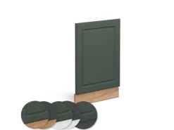 Einbauküchen<Vicco Frontblende Fame-Line Grün-Gold Landhaus/Goldkraft Eiche 45 cm AP Marmor Dunkelgrün