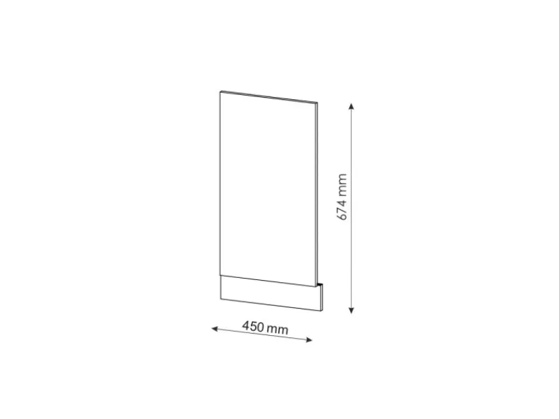 Clearance Vicco Frontblende Fame-Line Schwarz Eiche hochglanz/Weiß 45 cm AP Anthrazit Küchenschränke