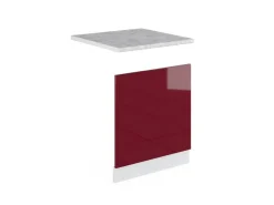 Online Vicco Frontblende R-Line Bordeaux Hochglanz/Weiß 60 cm ohne Arbeitsplatte Bordeaux-Glanz