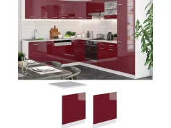 Online Vicco Frontblende R-Line Bordeaux Hochglanz/Weiß 60 cm ohne Arbeitsplatte Bordeaux-Glanz
