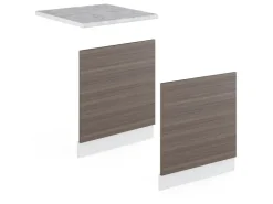 Sale Vicco Frontblende R-Line Geschirrspüler Fronttür Grau/Weiß 60 cm ohne Arbeitsplatte Edelgrau