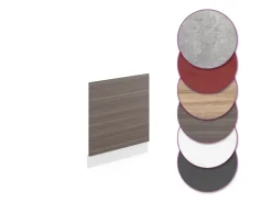 Sale Vicco Frontblende R-Line Geschirrspüler Fronttür Grau/Weiß 60 cm ohne Arbeitsplatte Edelgrau