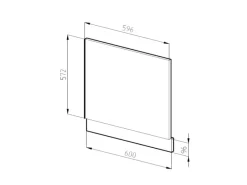Hot Vicco Frontblende R-Line Geschirrspüler Fronttür /Weiß 60 cm ohne Arbeitsplatte Einbauküchen