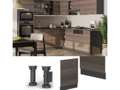New Vicco Frontblende R-Line Geschirrspüler Fronttür 45 cm AP Eiche Einbauküchen