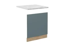Clearance Vicco Frontblende R-Line Geschirrspüler Fronttür Blau-Grau/Goldkraft Eiche AP Marmor Einbauküchen