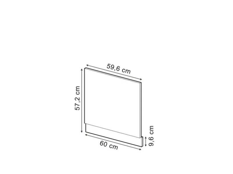 Clearance Vicco Frontblende R-Line Geschirrspüler Fronttür Blau-Grau/Goldkraft Eiche AP Marmor Einbauküchen