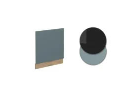 Clearance Vicco Frontblende R-Line Geschirrspüler Fronttür Blau-Grau/Goldkraft Eiche AP Marmor Einbauküchen