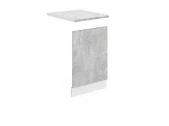 New Vicco Frontblende R-Line Geschirrspüler Fronttür /Weiß 45 cm AP Marmor Einbauküchen