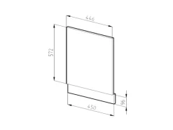 New Vicco Frontblende R-Line Geschirrspüler Fronttür /Weiß 45 cm AP Marmor Einbauküchen