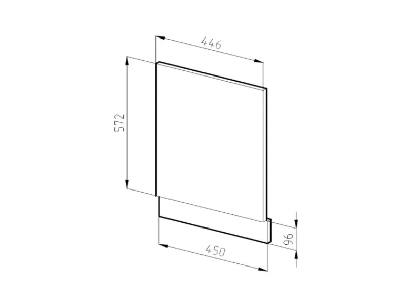 New Vicco Frontblende R-Line Geschirrspüler Fronttür /Weiß 45 cm AP Marmor Einbauküchen