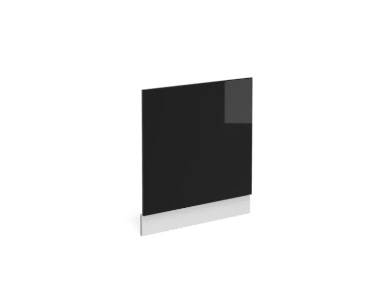 Best Vicco Frontblende R-Line Schwarz Hochglanz/Weiß 60 cm ohne Arbeitsplatte Schwarz Glänzend