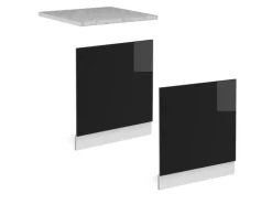 Best Vicco Frontblende R-Line Schwarz Hochglanz/Weiß 60 cm ohne Arbeitsplatte Schwarz Glänzend