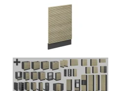 Einbauküchen<Vicco Geschirrspülblende Fame-Line Eiche Paneel 45 cm Brauhaus Eiche