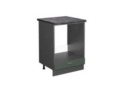 Einbauküchen<Vicco Herdumbauschrank Fame-Line Grün-Gold Landhaus/Anthrazit 60 cm AP Anthrazit Dunkelgrün