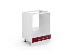 Discount Vicco Herdumbauschrank Fame-Line Bordeaux Hochglanz/Weiß 60 cm ohne Arbeitsplatte Bordeaux-Glanz