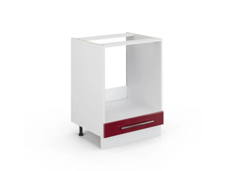 Discount Vicco Herdumbauschrank Fame-Line Bordeaux Hochglanz/Weiß 60 cm ohne Arbeitsplatte Bordeaux-Glanz