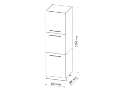 Herde|Einbauküchen<Vicco Herdumbauschrank Fame-Line Herdschrank Bordeaux Hochglanz/Weiß 60 cm Bordeaux-Glanz