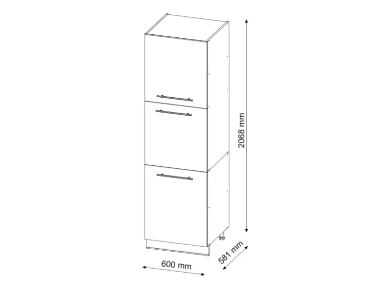 Herde|Einbauküchen<Vicco Herdumbauschrank Fame-Line Herdschrank Bordeaux Hochglanz/Weiß 60 cm Bordeaux-Glanz