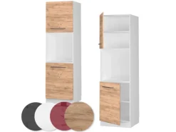 Online Vicco Herdumbauschrank Fame-Line Goldkraft /Weiß 60 cm mit Offenem Regal Eiche