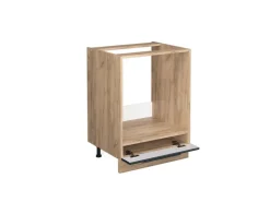 Discount Vicco Herdumbauschrank Fame-Line Hochglanz/Goldkraft Eiche 60 cm ohne Arbeitsplatte Dunkelblau