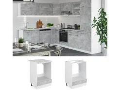 Sale Vicco Herdumbauschrank R-Line Herdschrank /Weiß 60 cm AP Eiche Herde