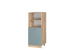 Discount Vicco Herdumbauschrank R-Line Herdschrank Blau-Grau/Goldkraft Eiche 60 cm Blaugrau