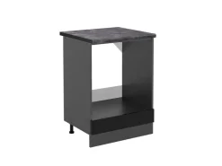 Online Vicco Herdumbauschrank R-Line Schwarz Hochglanz/Anthrazit 60 cm AP Anthrazit Schwarz Glänzend