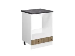 Sale Vicco Herdumbauschrank R-Line Herdschrank Artisan-Eiche/Weiß 60 cm AP Anthrazit Herde